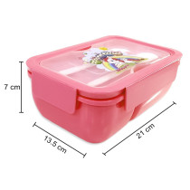 Eazy Kids Unicorn Snack Box wt Spoon & Fork - Friends