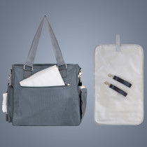 Teknum 3 in 1 Pram Stroller and Diaper Bag Bundle - Space Grey
