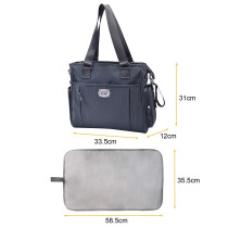 Teknum 3 in 1 Pram Stroller and Diaper Bag Bundle - Space Grey