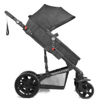 Teknum 3 in 1 Pram Stroller and Diaper Bag Bundle - Space Grey