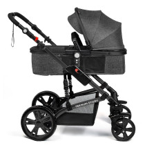 Teknum 3 in 1 Pram Stroller and Diaper Bag Bundle - Space Grey