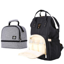Sunveno - Mamma Diaper & Breast Pump Bottle Bag Set - Black