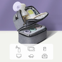 Sunveno Mamma Diaper & Breast Pump Bottle Bag Set - Grey