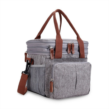 Little Story Insulated Lunch/Bottle Bag, Grey
