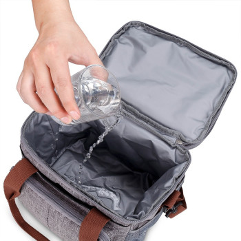 Little Story Insulated Lunch/Bottle Bag, Grey