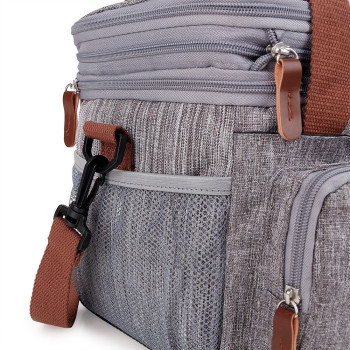 Little Story Insulated Lunch/Bottle Bag, Grey