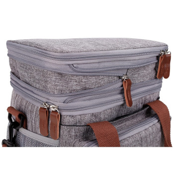 Little Story Insulated Lunch/Bottle Bag, Grey