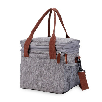 Little Story Insulated Lunch/Bottle Bag, Grey