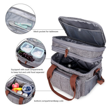 Little Story Insulated Lunch/Bottle Bag, Grey