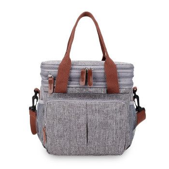 Little Story Insulated Lunch/Bottle Bag, Grey