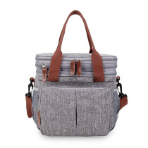 Little Story Insulated Lunch/Bottle Bag, Grey