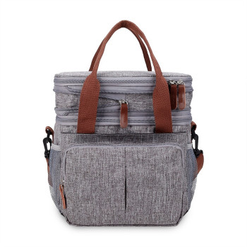 Little Story Insulated Lunch/Bottle Bag, Grey