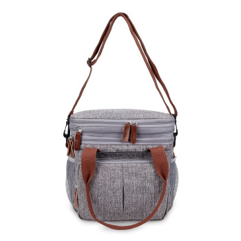 Little Story Insulated Lunch/Bottle Bag, Grey