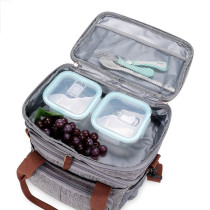 Little Story Insulated Lunch/Bottle Bag, Grey