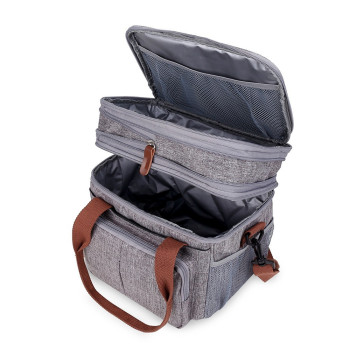 Little Story Insulated Lunch/Bottle Bag, Grey