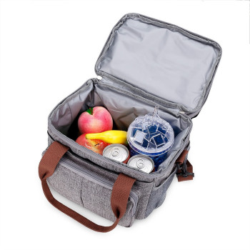 Little Story Insulated Lunch/Bottle Bag, Grey