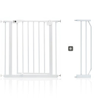 Baby Safe - Metal Safety Gate w/t 20cm Extension - White