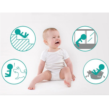 Baby Safe - Metal Safety Gate w/t 20cm Extension - White