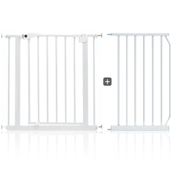 Baby Safe - Metal Safety Gate w/t 45cm Extension - White