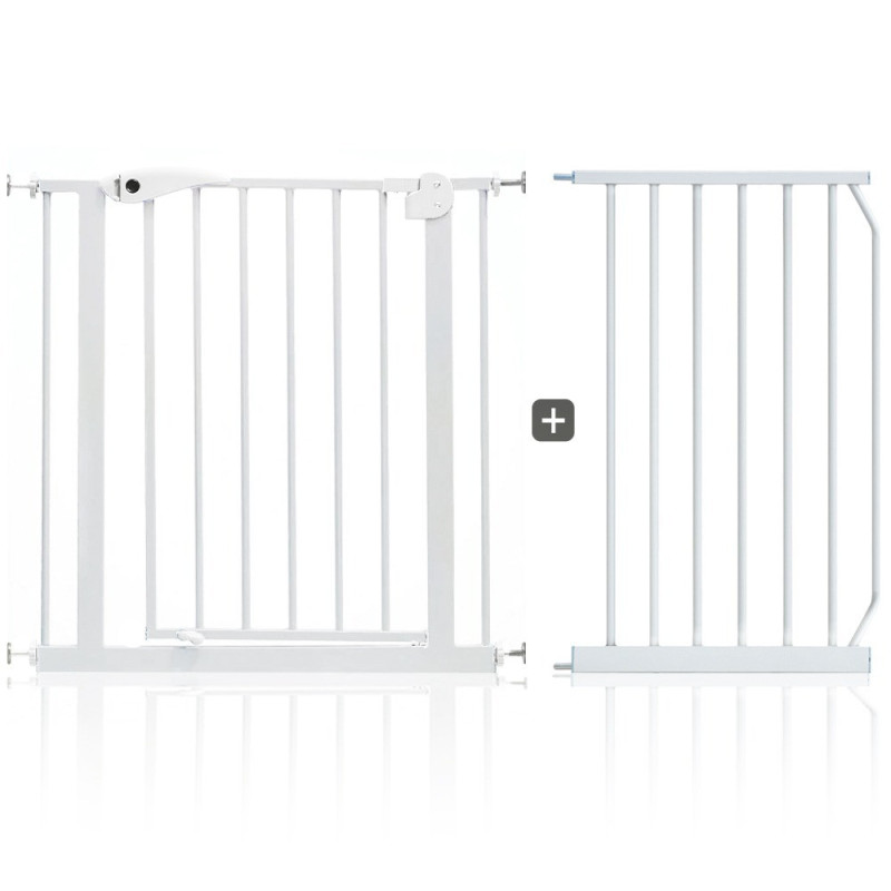 Baby Safe - Metal Safety Gate w/t 45cm Extension - White