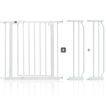 Baby Safe - Metal Safety Gate w/t 20cm x 2 Extension, White