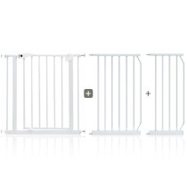 Baby Safe - Metal Safety Gate w/t 30 cm + 45 cm Extension - White