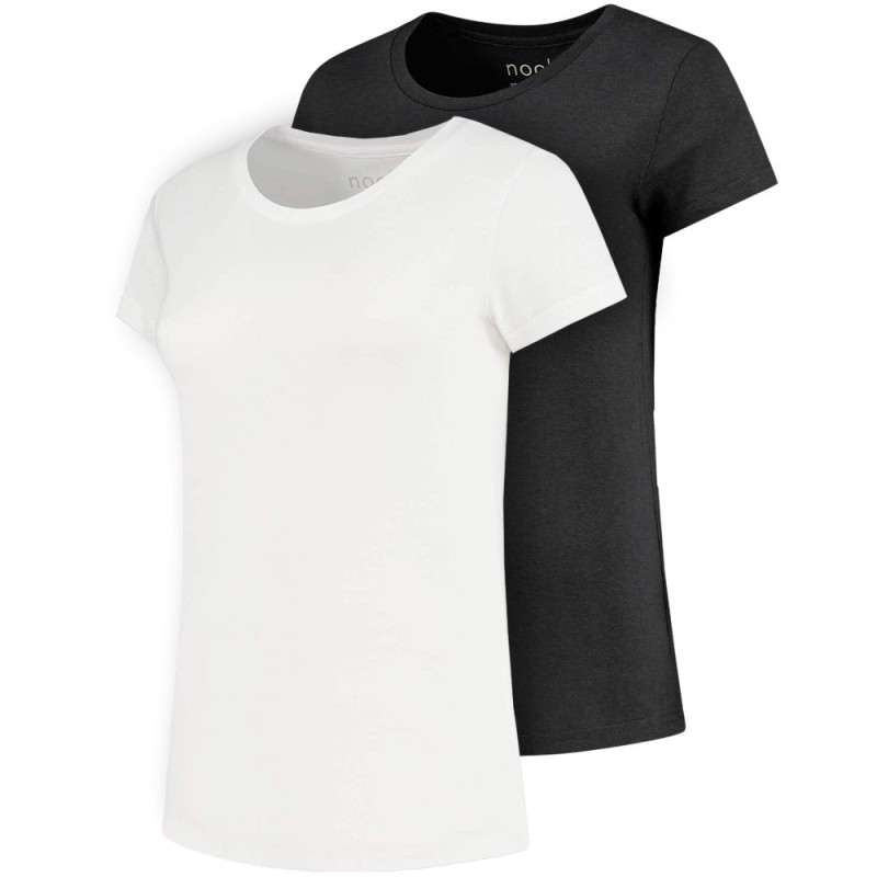 Nooboo Maternity Cooling T-Shirt - Set of 2 - Black & White - L