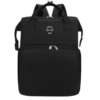 Little Story - Diaper bag wt portable bassinet bed - Black