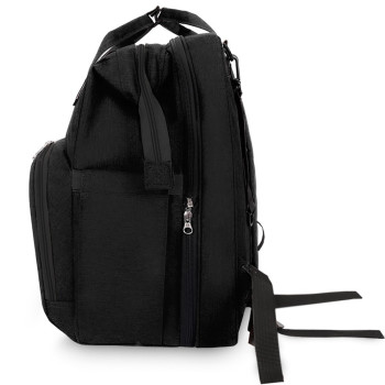 Little Story - Diaper bag wt portable bassinet bed - Black