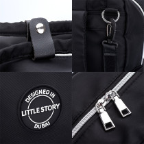 Little Story - Diaper bag wt portable bassinet bed - Black