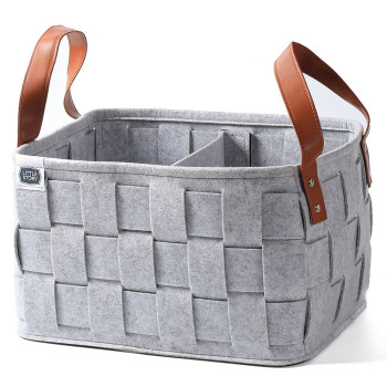 Little Story Multipurpose/Laundry Caddy Basket Felt, Grey