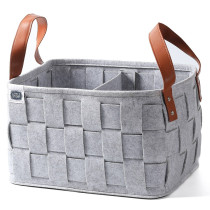 Little Story Multipurpose/Laundry Caddy Basket Felt, Grey
