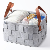 Little Story Multipurpose/Laundry Caddy Basket Felt, Grey