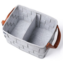Little Story Multipurpose/Laundry Caddy Basket Felt, Grey