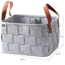 Little Story Multipurpose/Laundry Caddy Basket Felt, Grey