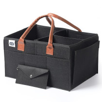 Little Story Diaper Caddy+Pouch-Medium-Black