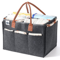 Little Story Diaper Caddy+Pouch-Large-Dark Grey