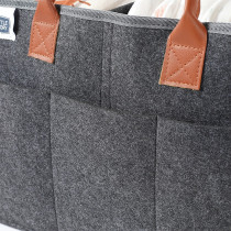 Little Story Diaper Caddy+Pouch-Large-Dark Grey