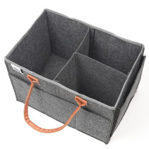Little Story Diaper Caddy+Pouch-Large-Dark Grey