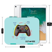Eazy Kids 6 Compartment Bento Lunch Box w/ Sandwich Cutter Set-Playstation Green For All ages, Unisex (EZ_6COMLB_PSGR)