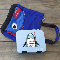 Eazy Kids 4 Compartment Bento Lunch Box - Shark Blue For All ages, Unisex (EZ_4COMLB_SHBU)
