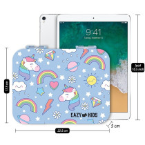 Eazy Kids 4 Compartment Bento Lunch Box - Unicorn Blue For All ages, Unisex (EZ_4COMLB_UNBU)