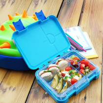 Eazy Kids 6 & 4 Convertible Bento Lunch Box - Jawsome Blue For All ages, Unisex (EZ_2in1LB_JWBU)