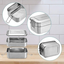 Eazy Kids Bento Steel Lunch Box - XL For All Ages, Unisex (EZ_SSLB_SI)