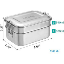 Eazy Kids Bento Steel Lunch Box - XL For All Ages, Unisex (EZ_SSLB_SI)