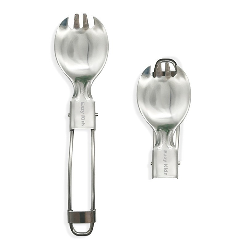 Eazy Kids Folding Spoon Fork For All Ages, Unisex (EZ_SPFK_SS)