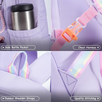 Eazy Kids School Unicorn- Purple For 3Years+, Unisex (EZ_SB10_PU)