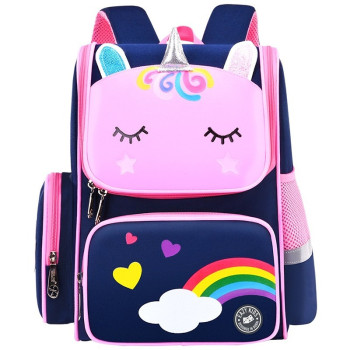 Eazy Kids 3D Unicorn Fashion School Bag-Blue For 3Years+, Unisex (EZ_SB21_BU)