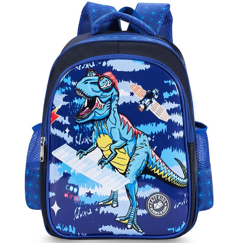 Eazy Kids T-Rex School Bag-Blue For 3Years+, Unisex (EZ_SB37_BUDI)