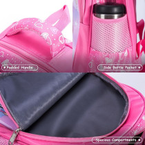 Eazy Kids Princess Unicorn School Bag-Pink For 3Years+, Unisex (EZ_SB37_PIUN)